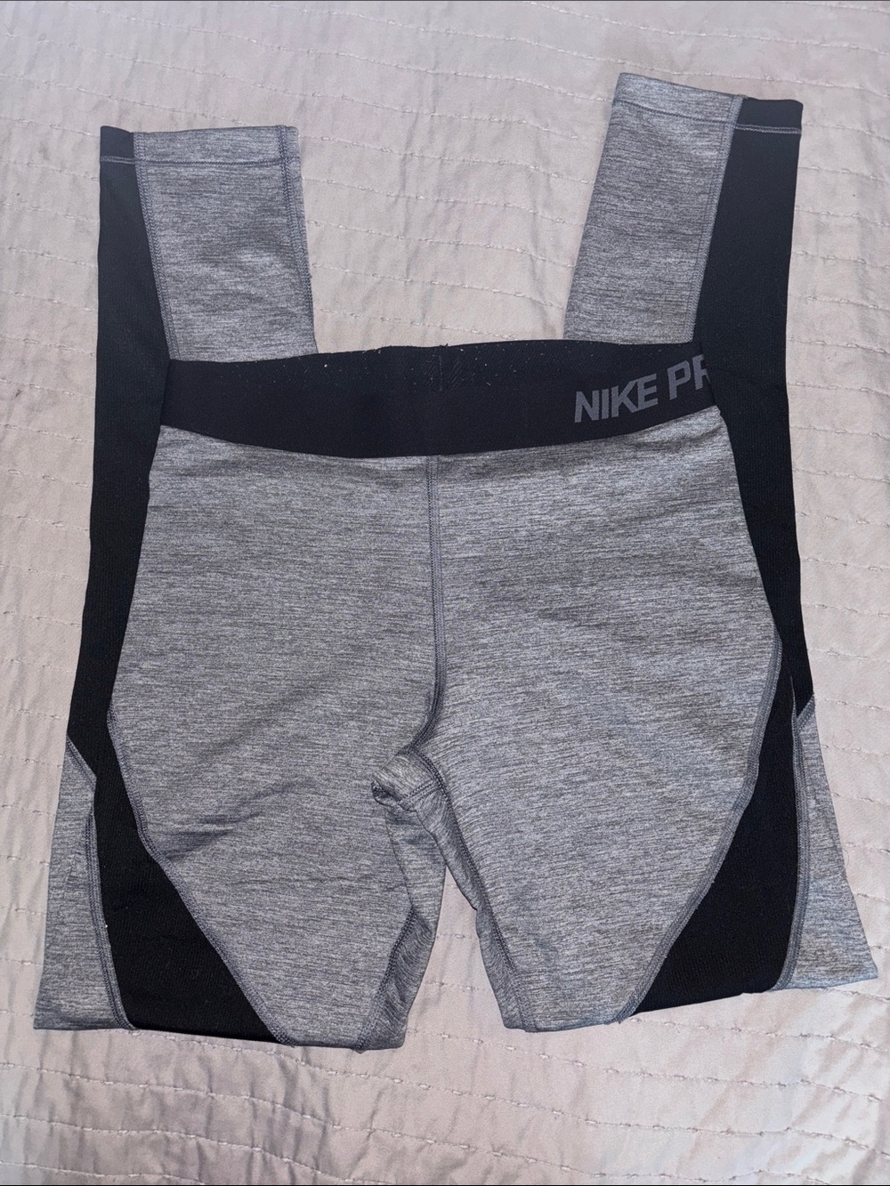 Nike Grey and Black Leggings